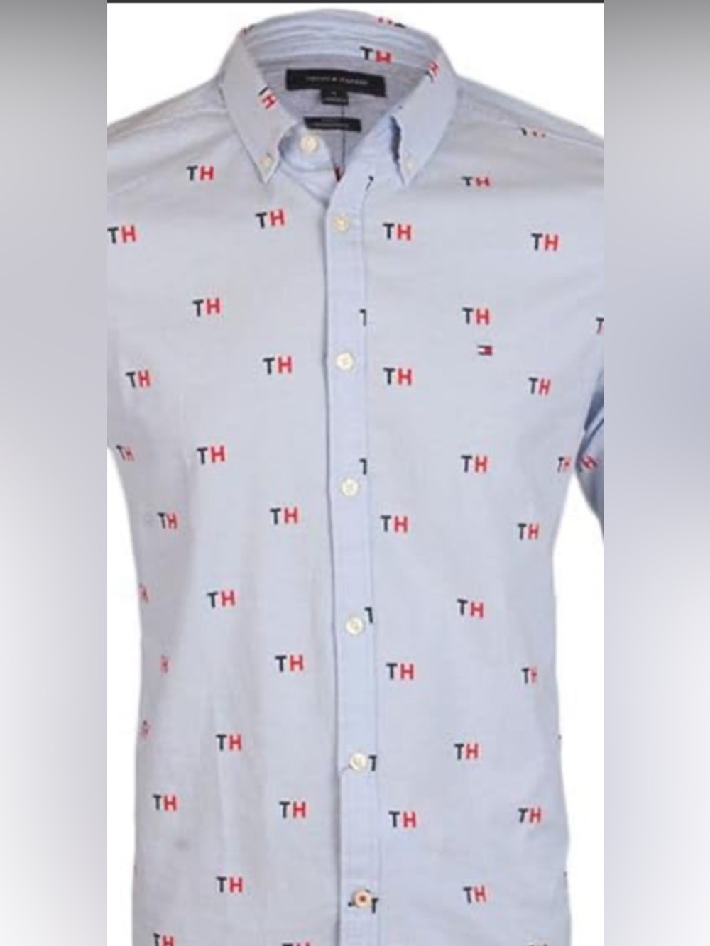 Tommy Hilfiger blue button down shirt slim fit
